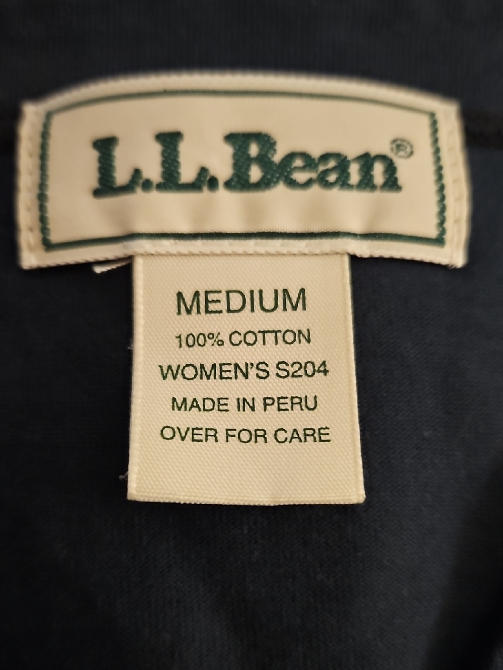 L.L. BEAN Dark Blue V-Neck Button-Front Tuxedo Style Top - Picture 6 of 7